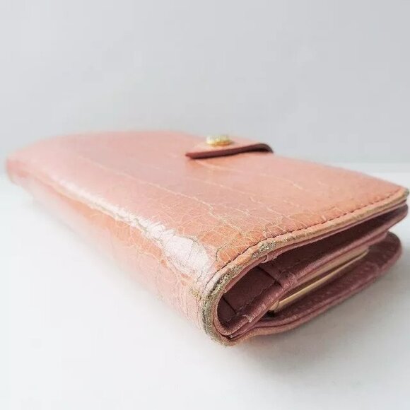 Auth miumiu - 5M1120 Pink Patent Leather Bifold Wallet - Picture 7 of 15